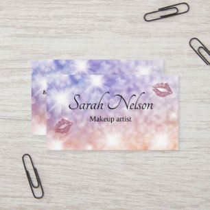  Luxury Sweet Funkelnd Makeup Business Card Visitenkarte