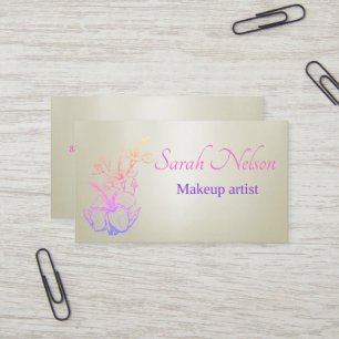 Luxury Sweet Funkelnd Makeup Business Card Visitenkarte