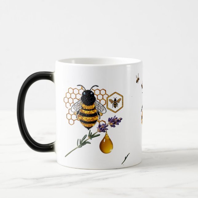 Luxury Textural Bee Lavender Honey Droplet Verwandlungstasse (Links)