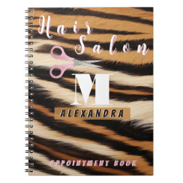 Luxury Tiger Skin Faux Fur Hair Salon Notizblock