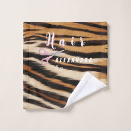 Luxury Tiger Skin Faux Fur Hair Salon Waschlappen