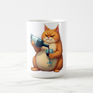 Luxury Tipsy Cat Modern Art Illustration Kaffeetasse