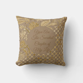 Luxury, Valentine's Day, Gold Flowers, Pixels  Kissen