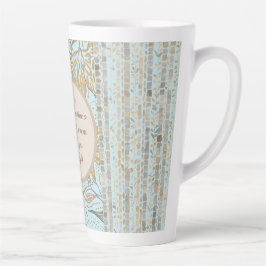 Luxury, Valentine's Day,Gold Soft Blue Flowers Art Milchtasse