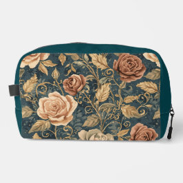 Luxury, Vintage,Garden of Roses, Blue Background Waschbeutel