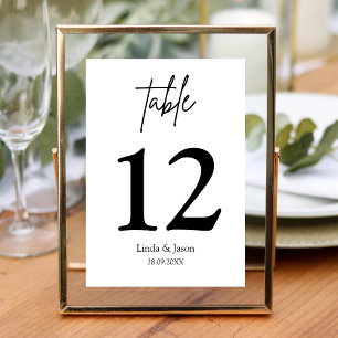 Luxury Wedding Calligraphy Script Tischnummer