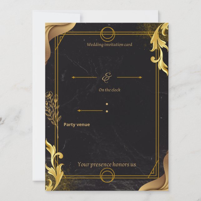 luxury wedding invite einladung (Vorderseite)