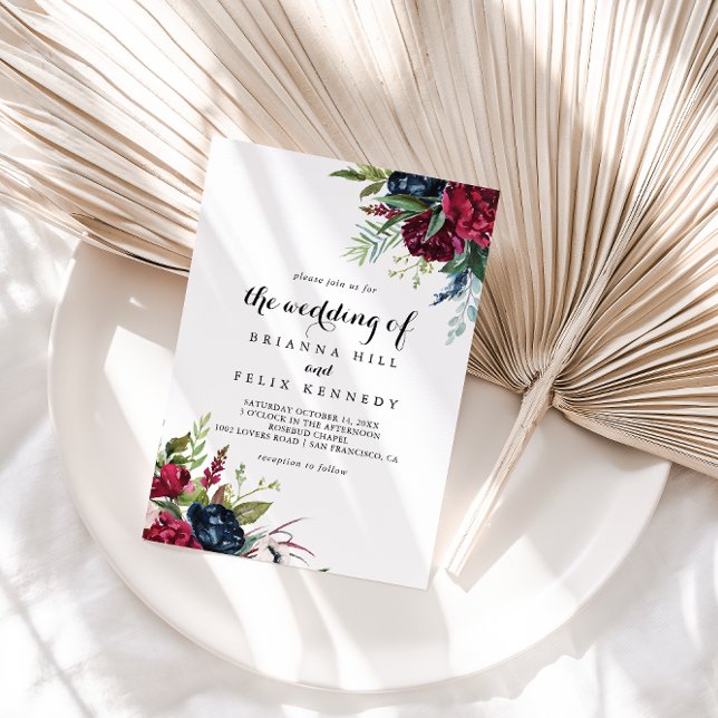 Luxury Whimsical Boho Floral Wedding Einladung (Von Creator hochgeladen)