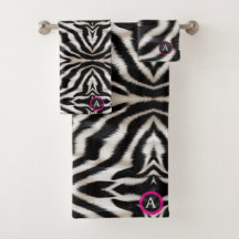 Luxury Zebra Print Elegant Black & White Faux Fur 
