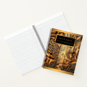 Luxus 2in1 Einzigartige Holzgoldene Business Card  Notizbuch