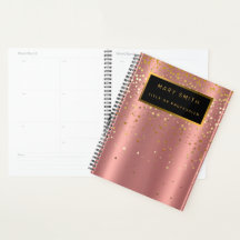 Luxus 2in1 Glitzer Gold Pink Star Business Card &