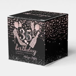 Luxus 35. Geburtstag Pink Black Glitzer Vielen Dan Geschenkschachtel