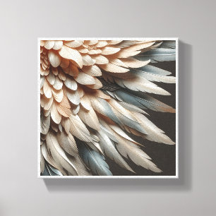Luxus-3D-Federflügel-Abstrakt - Elegante weiche Kr Leinwanddruck
