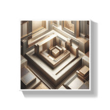 Luxus-3D-Geometrie-Labyrinth - Moderne Gold- und G