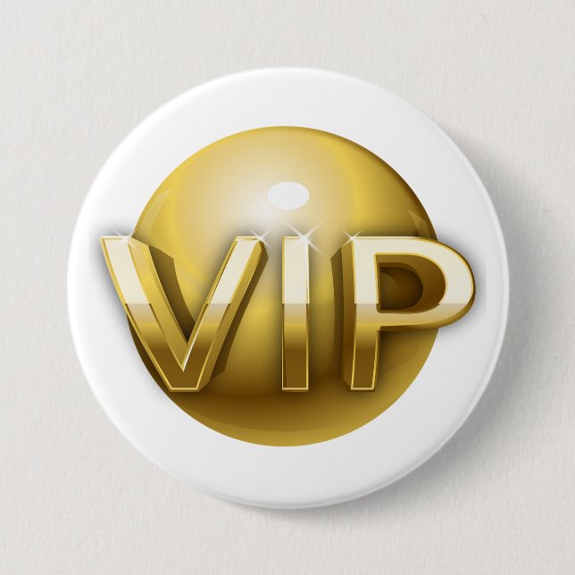 Luxus 3D Gold VIP Emblem Button (Vorderseite)