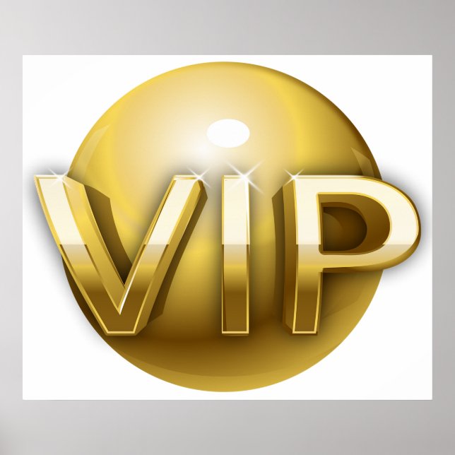 Luxus 3D Gold VIP Emblem Poster (Vorne)