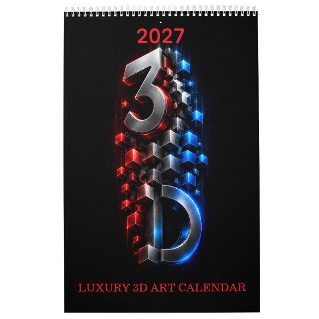 Luxus 3D-Kunst-Kalender 2027 Kalender (Titelbild)