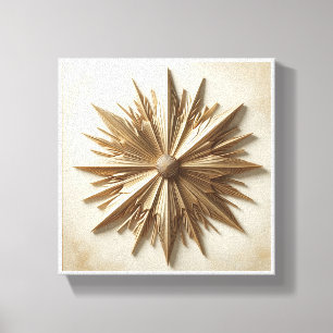 Luxus-3D-Wandkunst in Goldenem Sonnenstrahl - Eleg Leinwanddruck