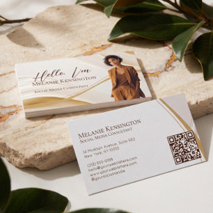 Luxus-Achat-Profi-Geschäftsfoto-QR-Code Visitenkarte