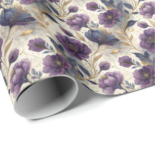 Luxus-Alkohol-Tinte-Floral-gefliesstes Muster Geschenkpapier