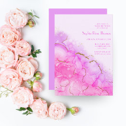 Luxus Alkohol Tinte Gold Glitzer Eleganter Abschlu Einladung