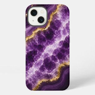 Luxus-Amethyst-Marmor-Geode iPhone Hülle