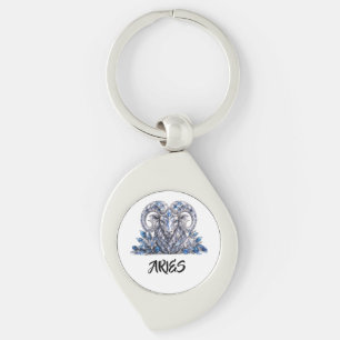 Luxus-Aries-Zodiak-Kristall Schlüsselanhänger