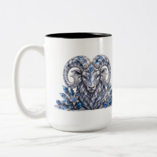 Luxus-Aries-Zodiakskristall Zweifarbige Tasse