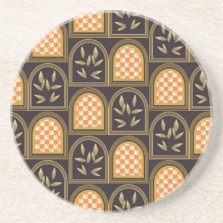 Luxus-Art-Deco-geometrische Blumen nahtlose Muster Getränkeuntersetzer