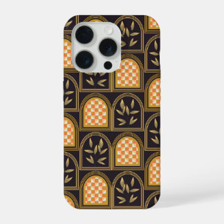Luxus-Art-Deco-geometrische Blumen nahtlose Muster iPhone 15 Pro Hülle
