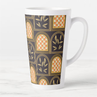 Luxus-Art-Deco-geometrische Blumen nahtlose Muster Milchtasse