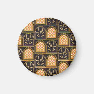 Luxus-Art-Deco-Geometrisches-Blumen-Nahtloses-Must Magnet