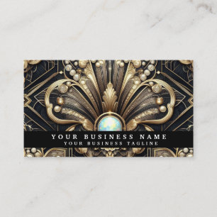 Luxus Art Deco Schwarz Gold Diamant Visitenkarten Visitenkarte