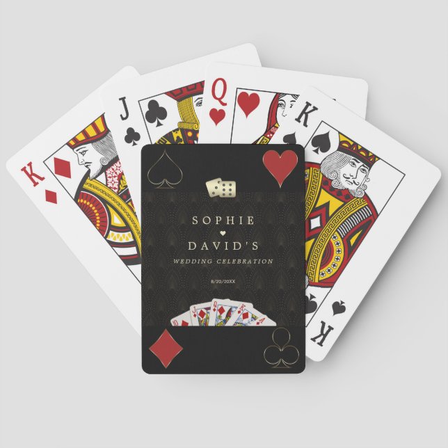 Luxus Art Deco Vegas Casino Royale Spielkarten (Rückseite)