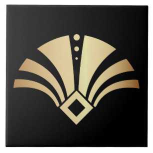 Luxus-Art-Deco-Ventilator-Motiv Fliese