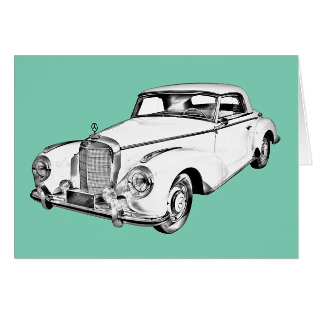 Luxus-Auto-Digital-Zeichnen MERCEDES-BENZ 300 (Vorderseite (Horizontal))