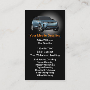 Luxus-Autodetailing Visitenkarten für vertikale Ge Visitenkarte