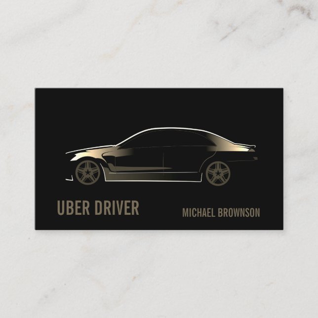 Luxus-Automietservice mit Fahrer Visitenkarte (Vorderseite)