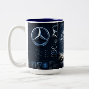 Luxus-Automobil-Blueprint-Konzeptauto-Entwurf... Zweifarbige Tasse