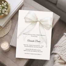 Luxus Babyparty mit neutralen Elfenbeinperlen
