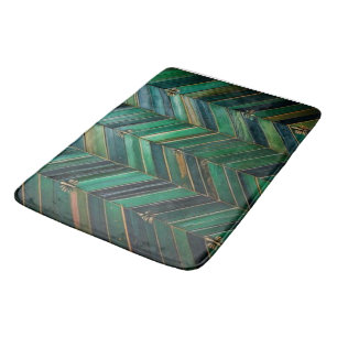 Luxus-Badezimmerteppich in Türkis mit Chevron-Must Badematte