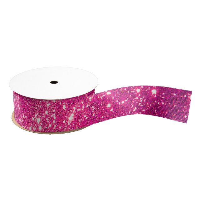 Luxus Beliebtes Geschenk Pink Gold Glitzer Ripsband (Spule)