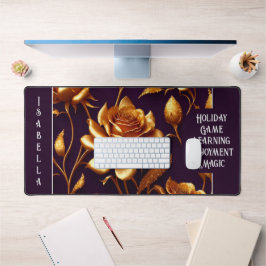 Luxus Big Gold Rose Moderne Kollektion Schreibtischunterlage