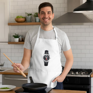 Luxus Black Chronograph Stilvolle Zeit beobachten Schürze