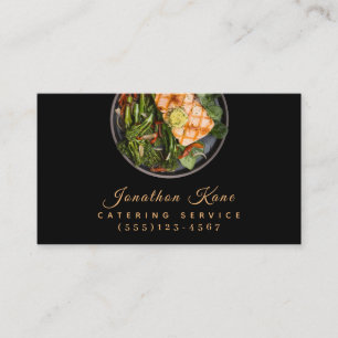 Luxus Black Food Plate Catering Koch Service Visitenkarte