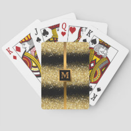 Luxus Black Gold Glitzer Spielkarten