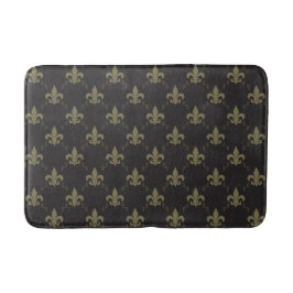 Luxus Black Gold Lilie Muster Badematte