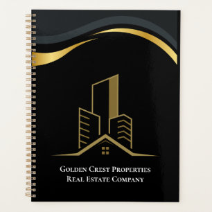 Luxus Black & Gold Personalisiert Real Anwesen Planer
