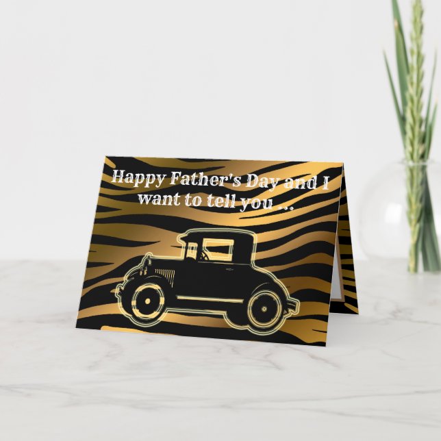 Luxus Black Gold Vatertag Dankeskarte (Vorderseite)