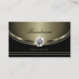 Luxus Black Platinum Farben Helle Imitate Diamonds Visitenkarte